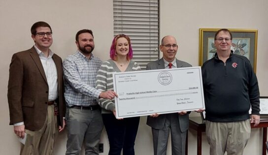 $20,000 Check From Sen. Chambliss Will Benefit Media Class, Broadcasting at Prattville High