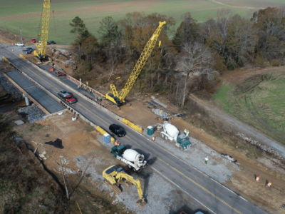 Progress at the Redland Road Bridge Replacement Project near US Hwy 231
