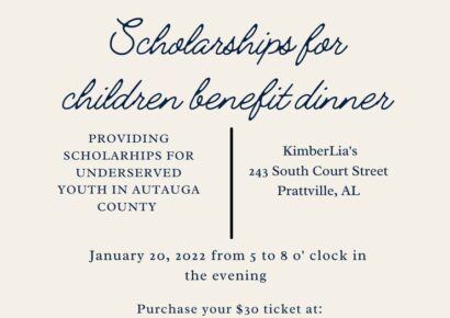 Autauga County Children’s Policy Council Hosting Scholarship Dinner Jan. 20 at KimberLia’s