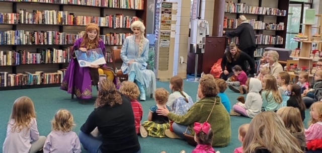 Anna and Elsa Visit with Children for Story Time at Autauga Prattville Public Library