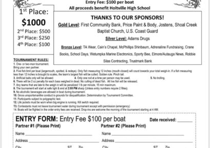 6th Annual Bulldog Bass Tournament is Saturday; All proceeds benefit Holtville High and more participants are Needed