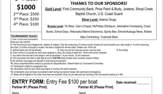 6th Annual Bulldog Bass Tournament is Saturday; All proceeds benefit Holtville High and more participants are Needed
