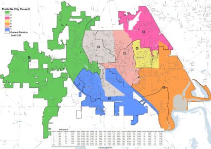 Prattville City Council: Work Session April 5 for Public input on Redistricting Council districts