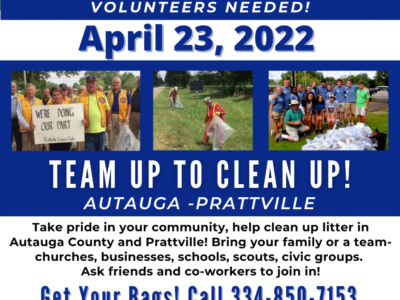 Autauga County Spring Clean Up is Wednesday; Organizations Join Forces