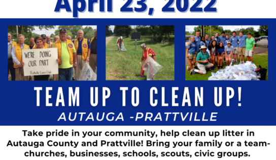 Autauga County Spring Clean Up is Wednesday; Organizations Join Forces