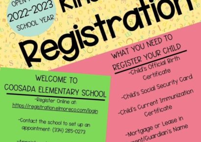 Registration Begins for Kindergarten at Coosada Elementary; Here is what you need to know