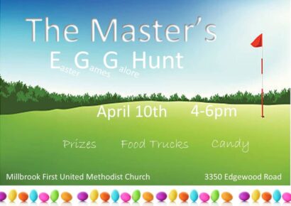 Millbrook FUMC Planning ‘The Master’s Egg Hunt’ Sunday, April 10 for Kids fourth grade and younger