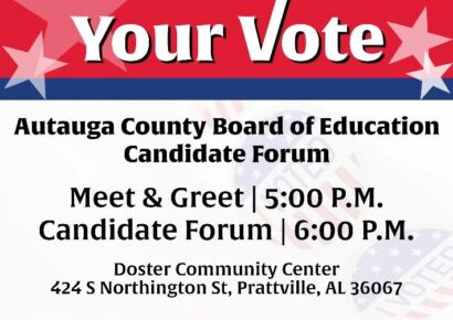 Prattville Chamber to Host Autauga County Board of Education Candidate Forum, Meet & Greet