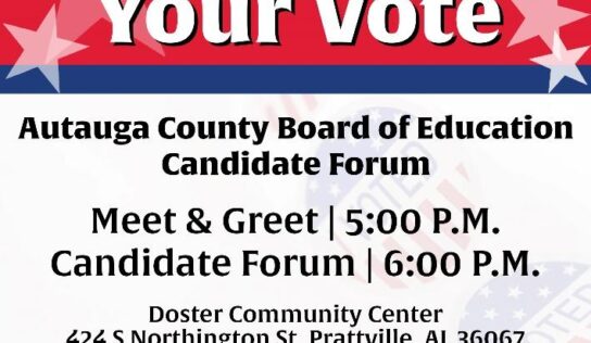 Prattville Chamber to Host Autauga County Board of Education Candidate Forum, Meet & Greet
