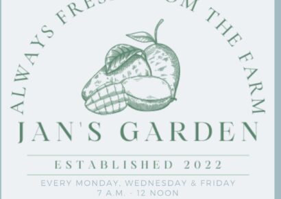 Jan’s Garden Opening April 25th in Millbrook in Catfish House Parking Lot