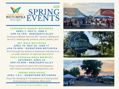 Celebrate Spring in Wetumpka! Live Music this Evening; See other upcoming events