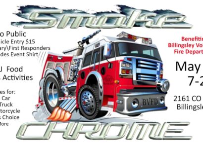 2nd Annual Smoke and Chrome Event to Benefit the Billingsley Fire Department May 21