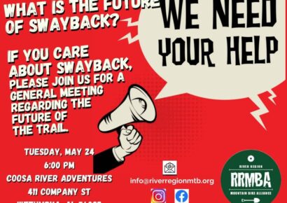 Are you Interested in Swayback Trail of Wetumpka? A Meeting is set for May 24 at Coosa Adventures