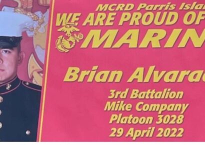 Brian Alvarado Graduates from Marine Boot Camp; Now Training in North Carolina
