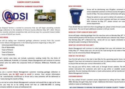 Information Regarding Elmore County’s New Residential Garbage Collection Service Provider