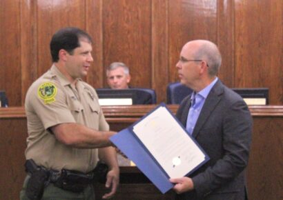 Two Heroes, Officer Hill and William Vasser Caver, Jr., Honored at Autauga Commission Meeting