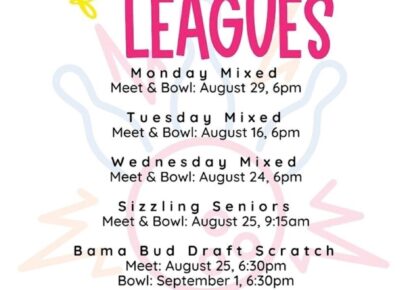 Bama Lanes Prattville: Fall League Youth Sign-Ups are Aug. 13 & 30