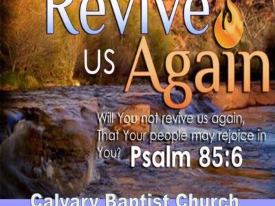 Calvary Baptist Church of Prattville to hold Revival Sept. 25-27