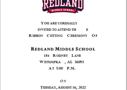 Redland Middle School: Ribbon Cutting, School Board meeting is Aug. 16