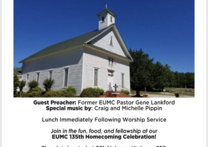 Equality United Methodist Church Celebrates 135th Annual Homecoming September 11 