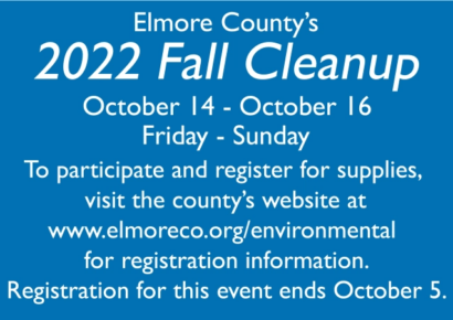 Sign up for Elmore County’s Cleanup Days! Deadline to Register is Oct. 5