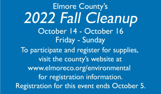 Sign up for Elmore County’s Cleanup Days! Deadline to Register is Oct. 5
