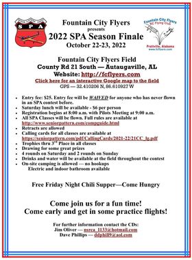 Fountain City Flyers to hold 2022 SPA Season Finale Oct. 22-23