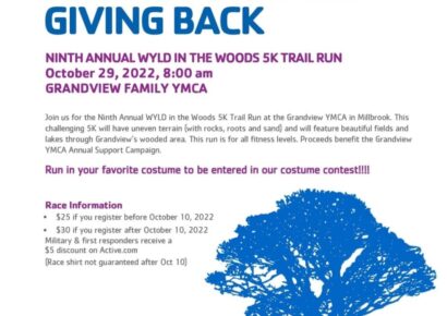 9th Annual WYLD in the Woods 5K Trail Running coming Oct. 29 to Grandview Family YMCA