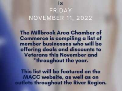 Millbrook Area Chamber of Commerce Seeks Businesses offering Veterans Day Deals, Discounts