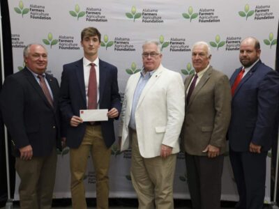 Noah Carter, of Autauga County, receives Scholarship from Alabama Farmers Agriculture Foundation