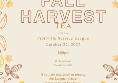 Prattville Service League Hosting Membership Tea Oct. 22           