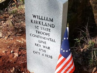 Special Recognition Event for Revolutionary War Soldier William Kirkland Planned
