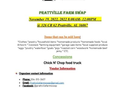 Prattville Farm Swap is Nov. 19 from 8 a.m. to Noon