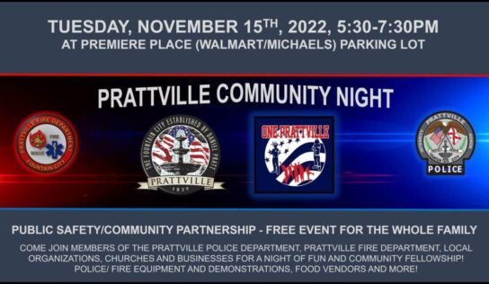 Prattville Community Night coming Nov. 15 to Premier Place Parking Lot
