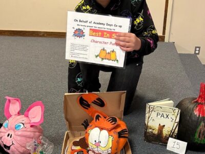 Eliah Hall Wins Best in Show for His Decorated Pumpkin