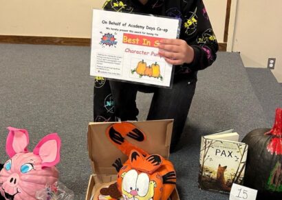 Eliah Hall Wins Best in Show for His Decorated Pumpkin