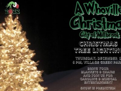 <strong>Tree Lighting, Lightshow Kicks off in Millbrook Thursday with Guaranteed SNOW!</strong>