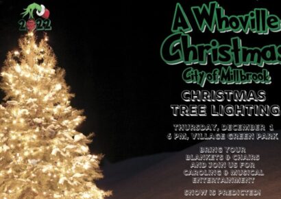 <strong>Tree Lighting, Lightshow Kicks off in Millbrook Thursday with Guaranteed SNOW!</strong>