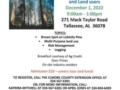 Elmore County Natural Resources Tour coming Dec. 1 to Tallassee