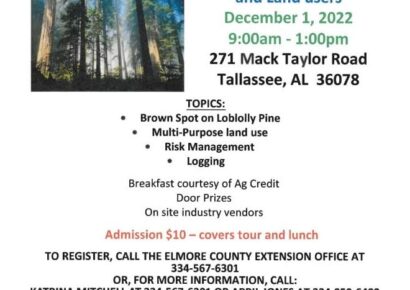 Elmore County Natural Resources Tour coming Dec. 1 to Tallassee