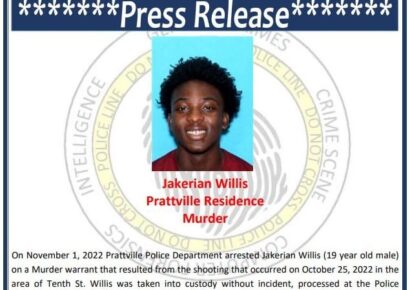 Jakerian Willis in custody related to Prattville Murder