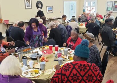 First Thanksgiving Luncheon held at the new Millbrook Senior Center with Packed House