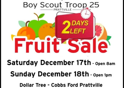 Boy Scouts Selling Fruit at Prattville Dollar Tree parking Lot Dec. 17, 18