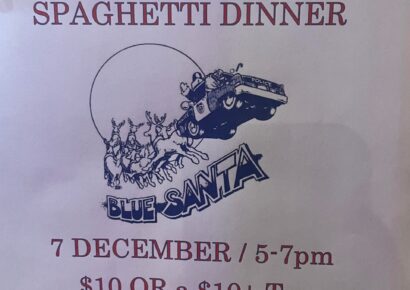 Blue Santa Spaghetti Dinner is at American Legion Post 133 Dec. 7