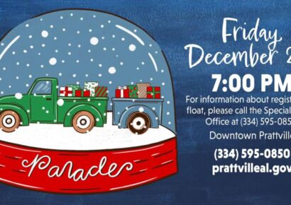 Prattville Christmas Parade is tonight at 7 p.m. in historic Downtown