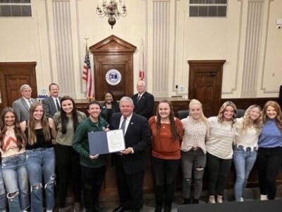 Edgewood Academy Volleyball Team Recognized During Elmore Commission Meeting