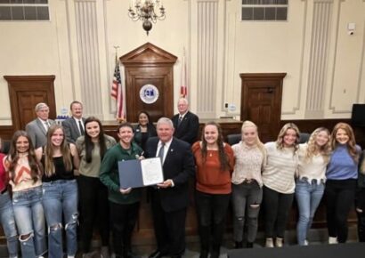 Edgewood Academy Volleyball Team Recognized During Elmore Commission Meeting