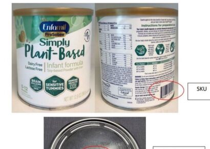 Powdered infant formula voluntarily recalled; Customers Advised to Dispose of Affected Product