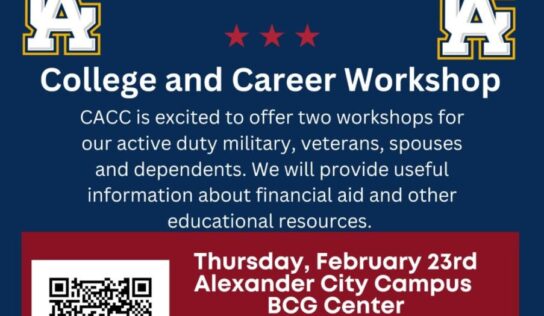 <strong>CACC offering Two Military and Veteran College and Career Workshops, including Prattville Campus</strong>