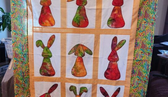 This Quilt Could be Yours! Bunny Shop Hop Today at Spinners Park